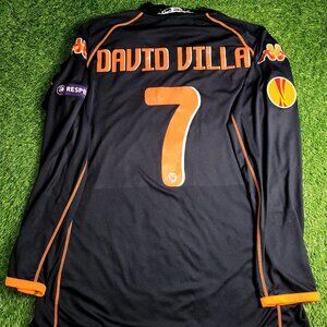 Villa Valencia Kappa 2009 2010 Away Soccer Jersey XL